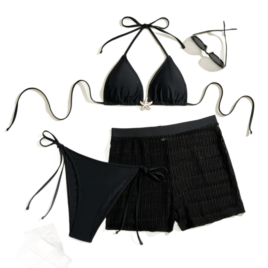 Damen Triangel-Bikini mit elastischen Shorts Echo Archiv