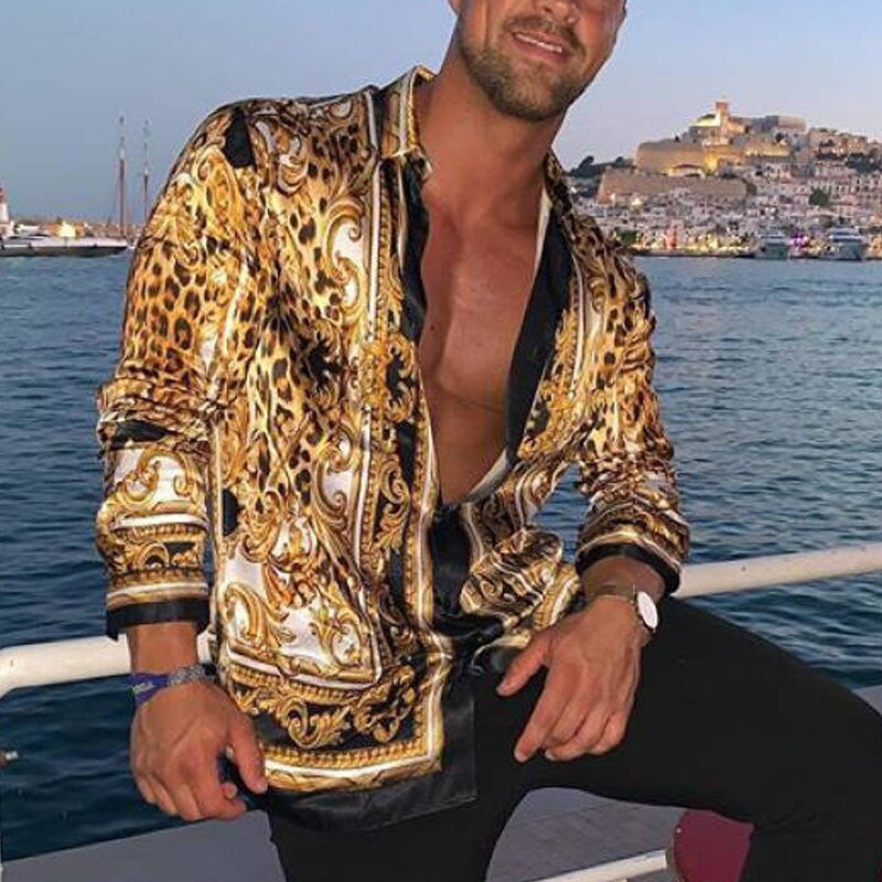 Herren Elegantes Casual-Hemd im modernen Barockdesign Echoarchiv
