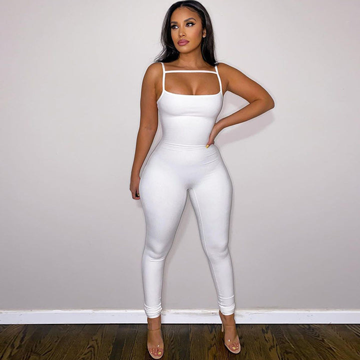 Damen Langärmeliger Jumpsuit mit schmalem Schnitt Echo Archiv