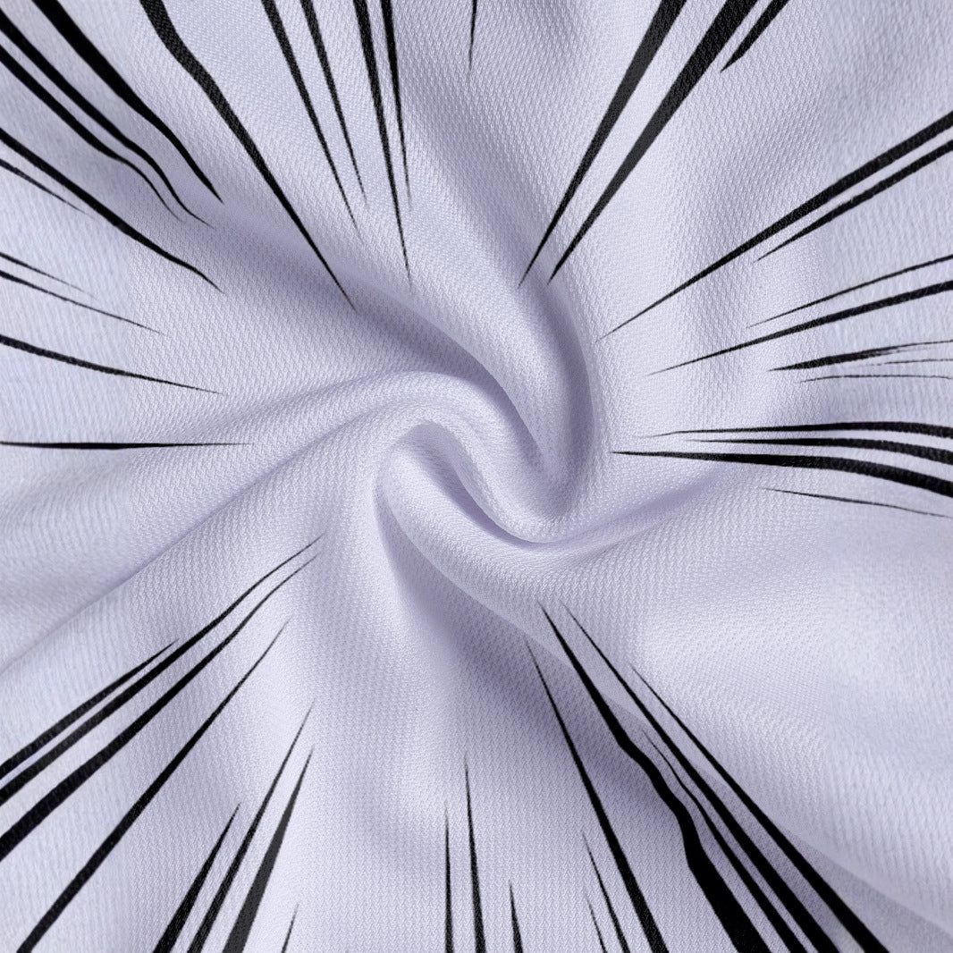 Herren Kurzarm Poloshirt mit dynamischem Strichdesign Echoarchiv