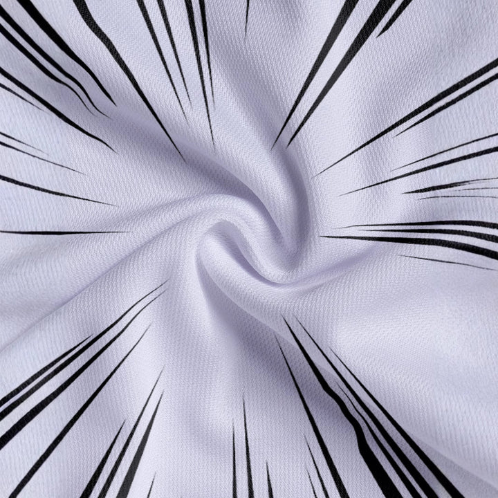 Herren Kurzarm Poloshirt mit dynamischem Strichdesign Echoarchiv