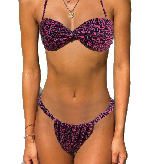Damen Bikini-Set mit verspieltem Leopardenmuster und raffinierten Details Echo Archiv