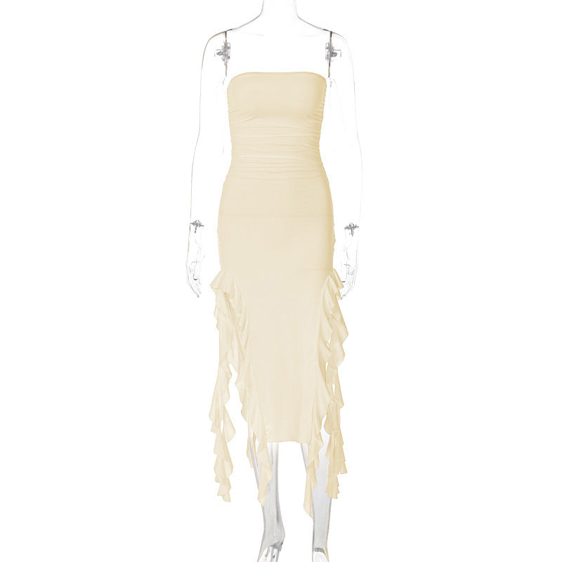 Damen Wickelkleid mit Rüschen und figurformendem Schnitt Echo Archiv