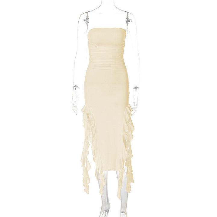 Damen Wickelkleid mit Rüschen und figurformendem Schnitt Echo Archiv