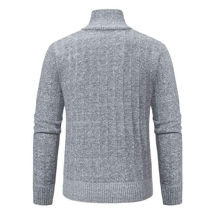 Herren Feinstrickpullover mit Reißverschluss und strukturiertem Design Echoarchiv