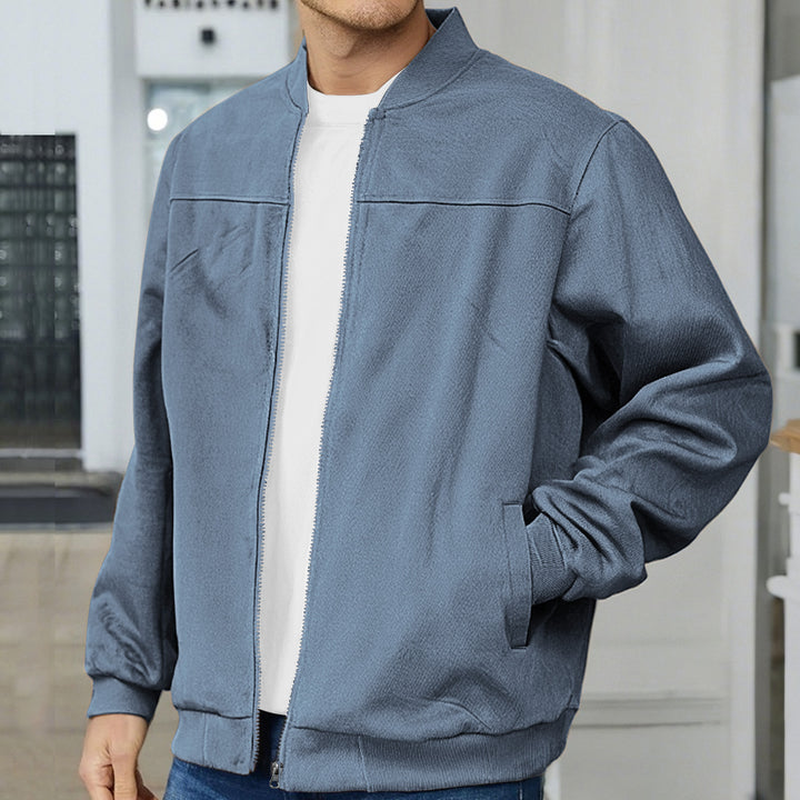 Herren lässige Jacke mit seitlichen Taschen und elastischem Bund Echoarchiv