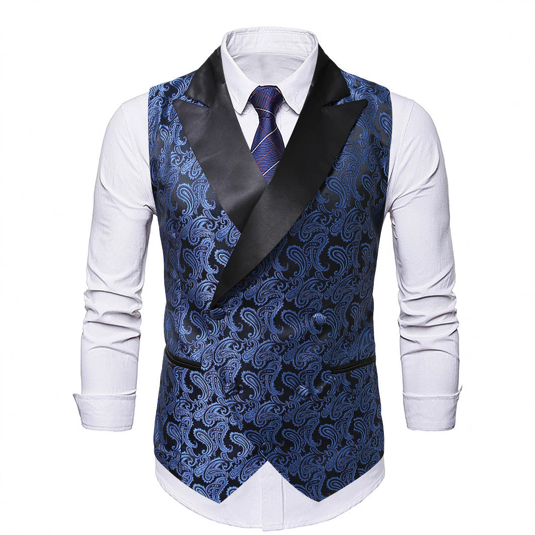Herren elegante Paisley-Weste mit glänzendem Finish Echoarchiv