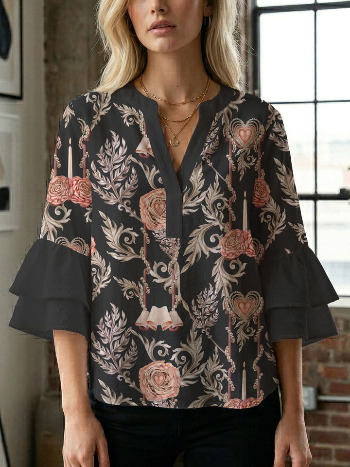 Damen Bluse mit wunderschönen floralem Design Echo Archiv