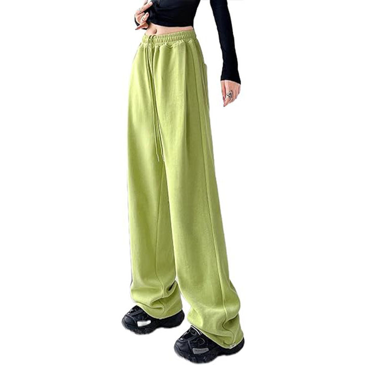 Damen nan lockerfallende Palazzohose aus Sweat mit hochgeschnittenem Komfortbund, Tunnelzug und seitlichen Eingrifftaschen Echo Archiv