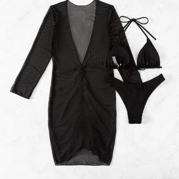 Damen Strandkleid mit elegantem Wickeldesign Echo Archiv