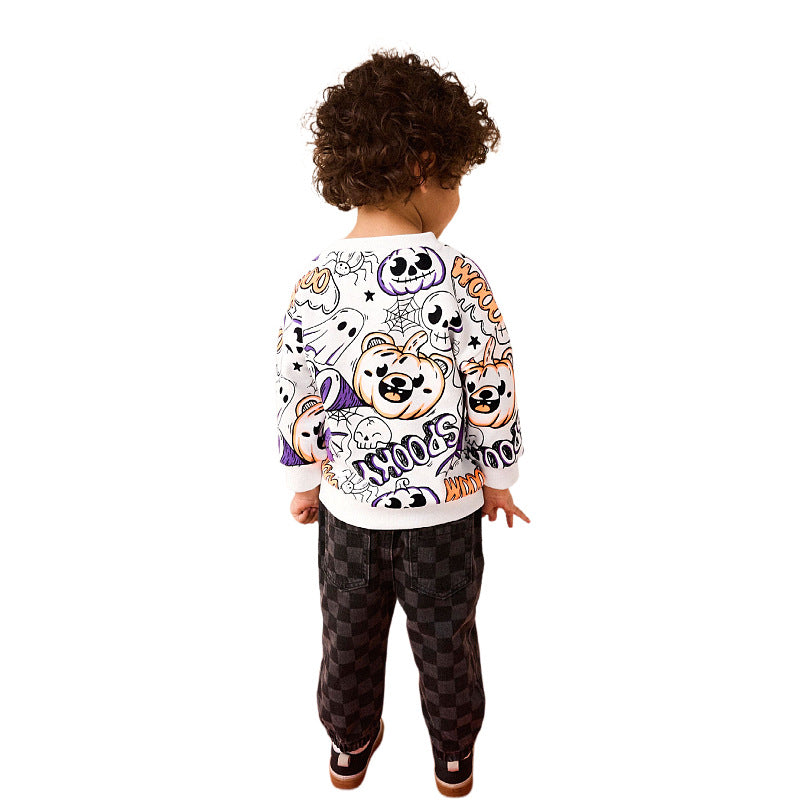 Jungen Sweatshirt mit fröhlichem Halloween-Motiv Echo Archiv