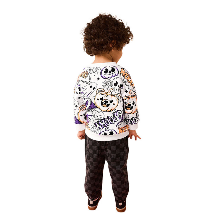 Jungen Sweatshirt mit fröhlichem Halloween-Motiv Echo Archiv