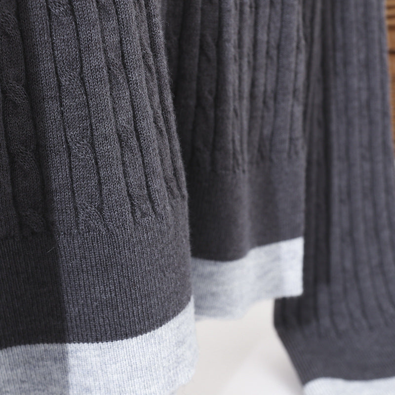 Damen Feinstrick-Polo-Pullover mit Rippstruktur, Stehkragen und Knopfleiste Echo Archiv