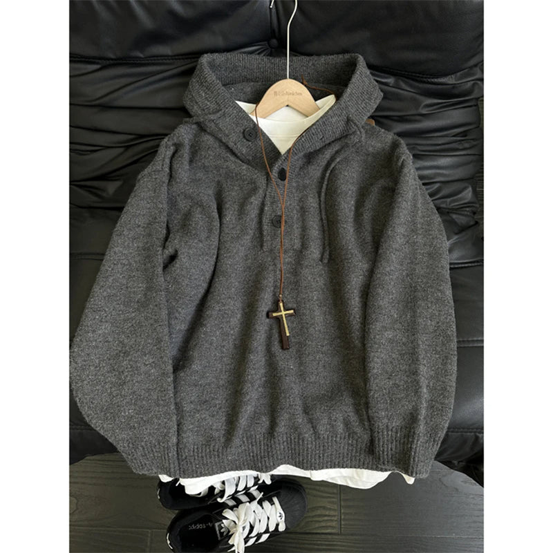 Damen Kuscheliger Hoodie mit Knopfdetails Echoarchiv