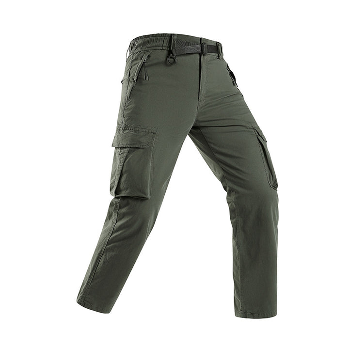 Herren Leichte Stretch-Canvas-Cargohose mit integriertem Webgürtel und Reißverschluss-Taschen Echo Archiv