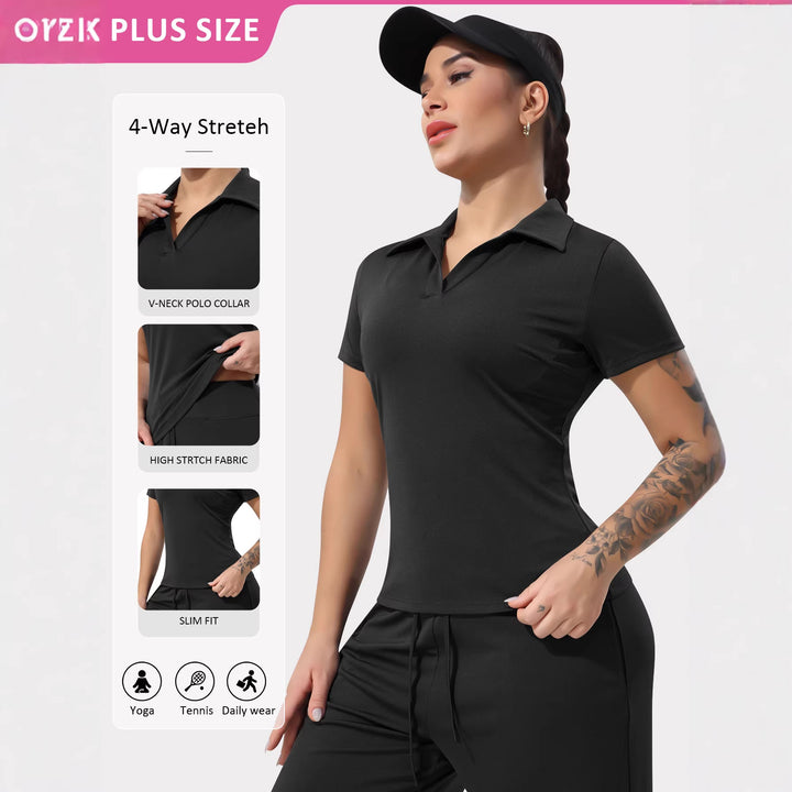 Damen Tailliertes Funktions-Polo mit Stretchjersey und Performance-Atmungsaktivität – Avérine