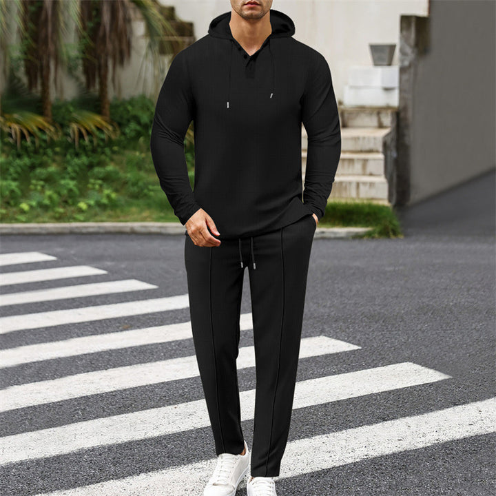 Herren modisches Hoodie-Set mit sportlichem Schnitt und praktischen Funktionen Echoarchiv