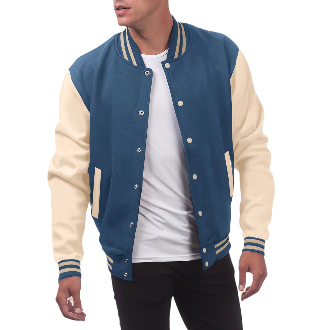 Herren Collegejacke im sportlichen Retro-Stil mit kontrastierenden Ärmeln Echoarchiv