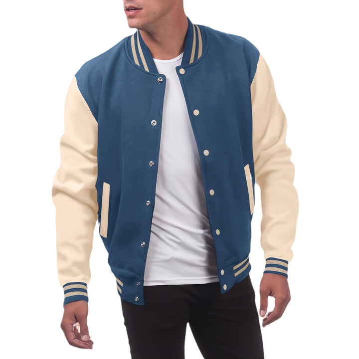 Herren Collegejacke im sportlichen Retro-Stil mit kontrastierenden Ärmeln Echoarchiv