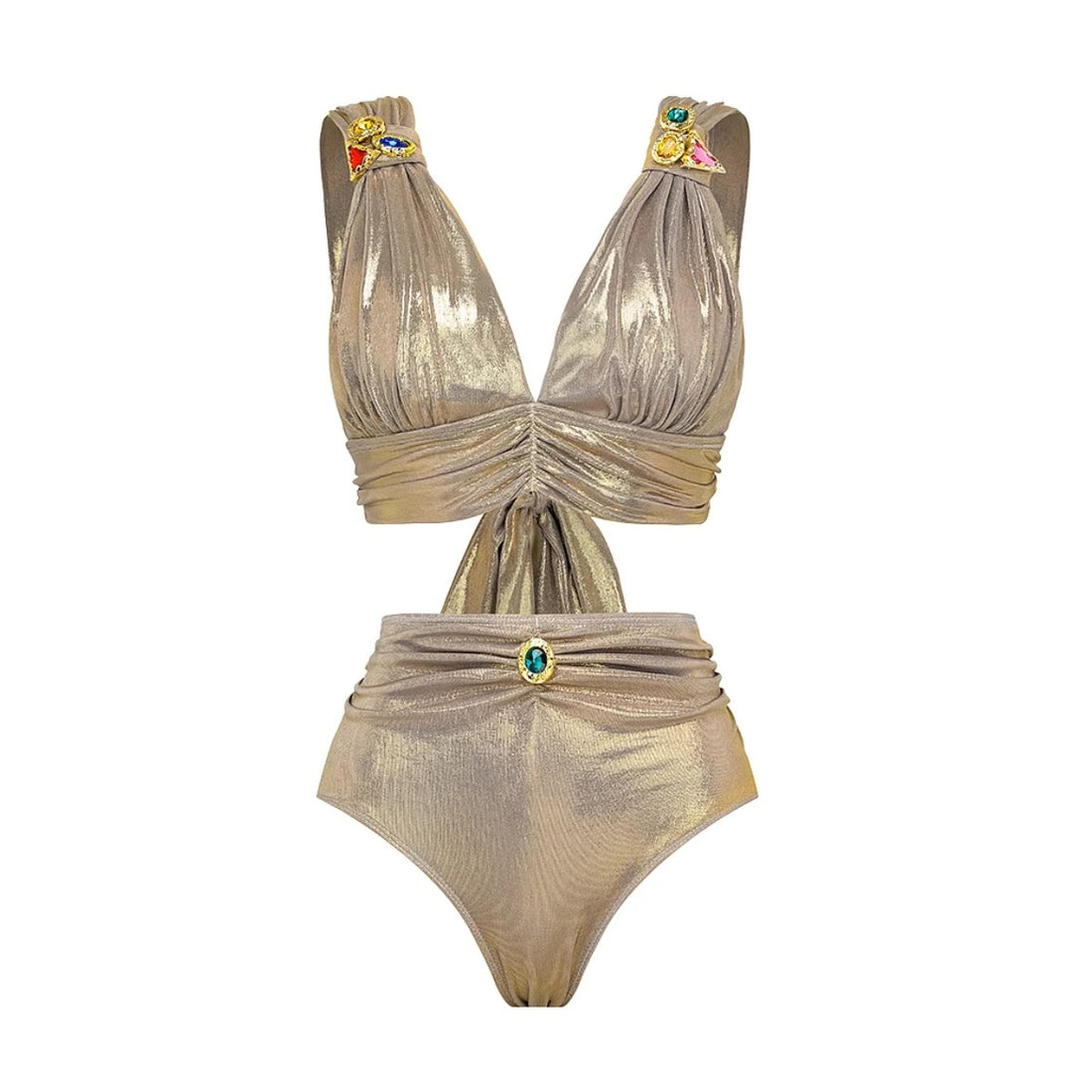 Damen Badeanzug-Set mit raffiniertem Schnitt und vielseitigem Maxirock – Maréssa