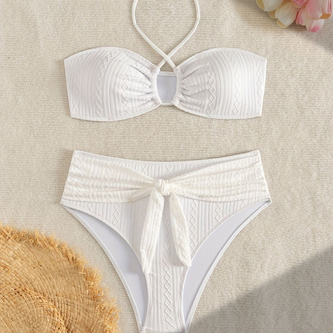 Damen Zweiteiler Bikinis mit Hochgeschnittenem Bund Echo Archiv