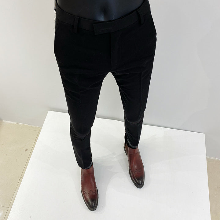 Herren nan schlanke elegante Anzughose mit Stretchbund, Bügelfalte und schmal zulaufendem Bein Echo Archiv