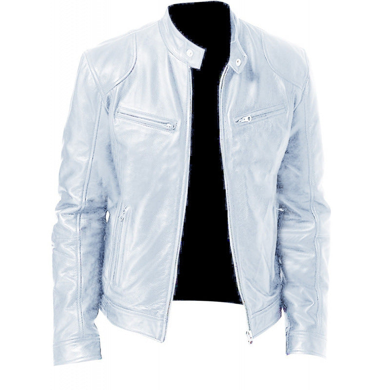 Herren hochwertige Biker-Lederjacke Echoarchiv