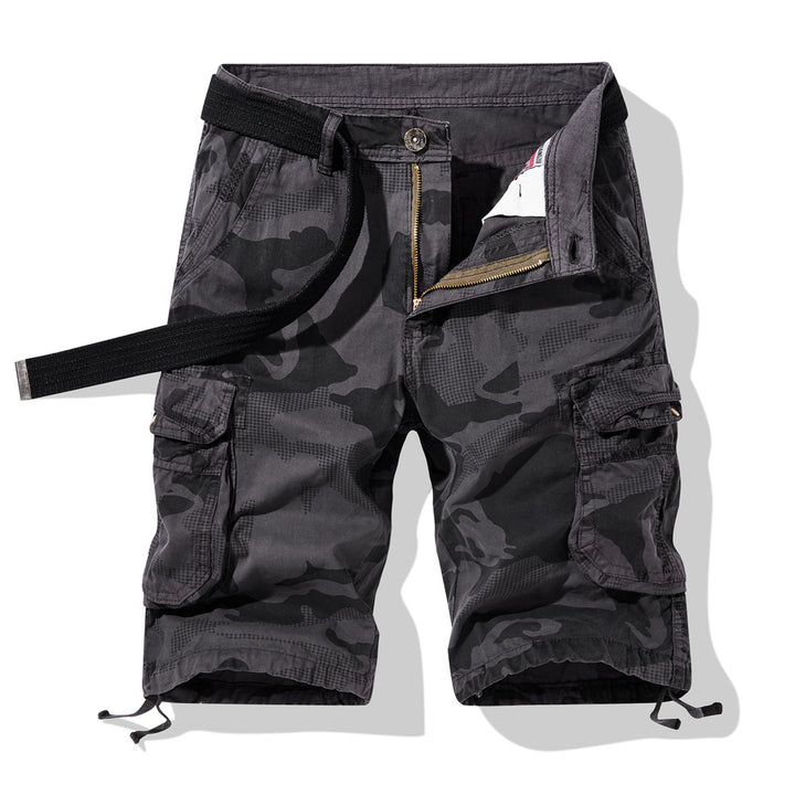 Herren Camouflage Cargo-Shorts mit funktionalen Seitentaschen und verstellbarem Bund Echoarchiv