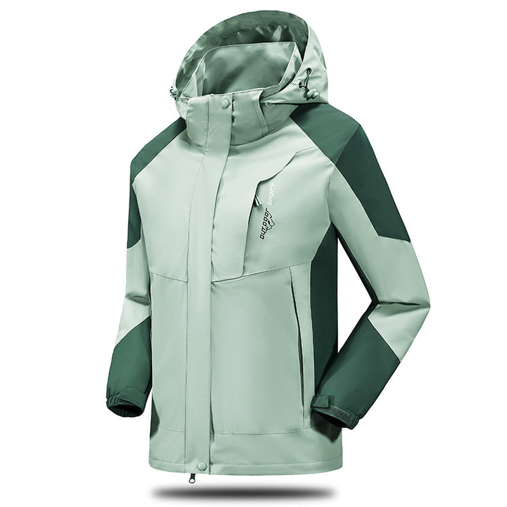 Herren Wasser- und winddichte Softshell‑Outdoorjacke mit verstellbarer Kapuze und Reißverschlusstaschen Echoarchiv