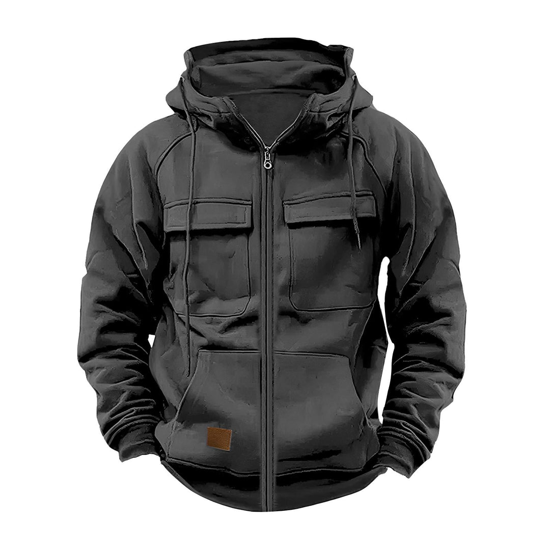 Herren multifunktionale Kapuzenjacke mit praktischen Taschen Echoarchiv