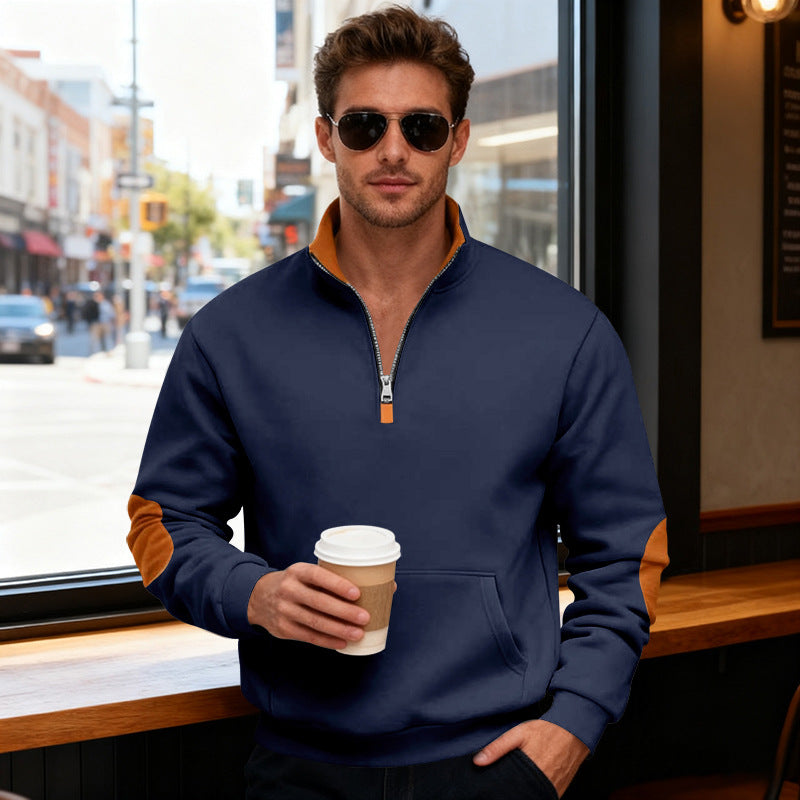 Herren modischer Kapuzenpullover mit Reißverschluss und praktischen Taschen Echoarchiv