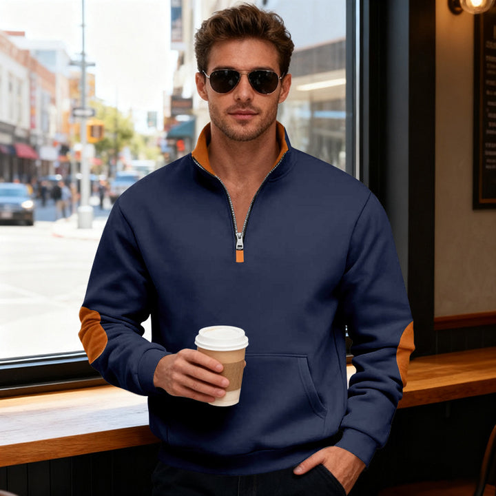 Herren modischer Kapuzenpullover mit Reißverschluss und praktischen Taschen Echoarchiv