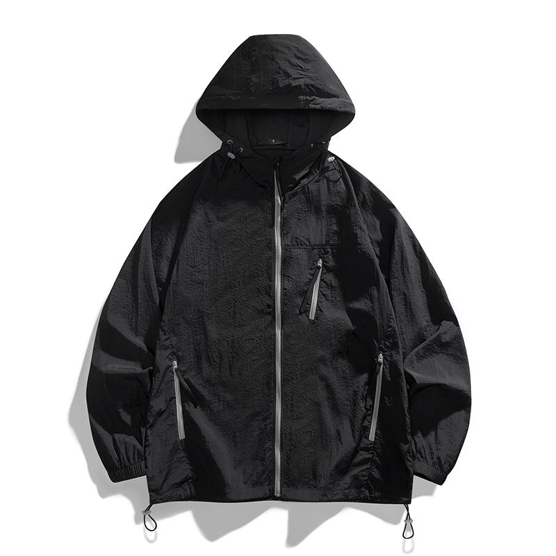 Herren leichtgewichtige Windjacke mit praktischen Taschen und atmungsaktiven Eigenschaften Echoarchiv