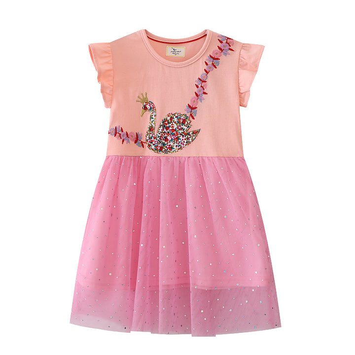 Mädchen Tüllkleid mit floralen Applikationen Echo Archiv