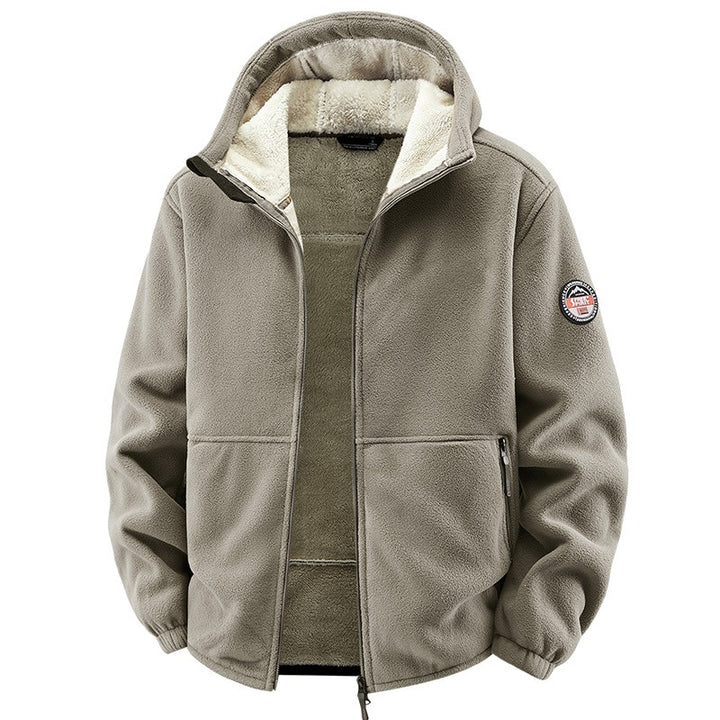 Herren Fleecejacke mit Kapuze und Teddy-Innenfutter Echo Archiv