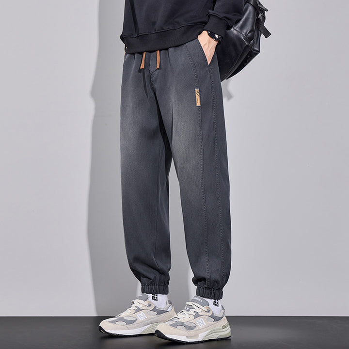 Herren Relaxed-Fit Jogginghose im Denim‑Look mit elastischem Bund, Tunnelzug und geripptem Beinabschluss Echo Archiv