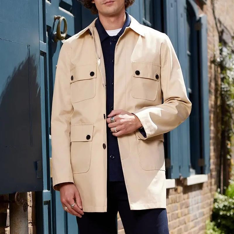 Herren modische utility Jacke mit praktischen Taschen und elegantem Design Echoarchiv
