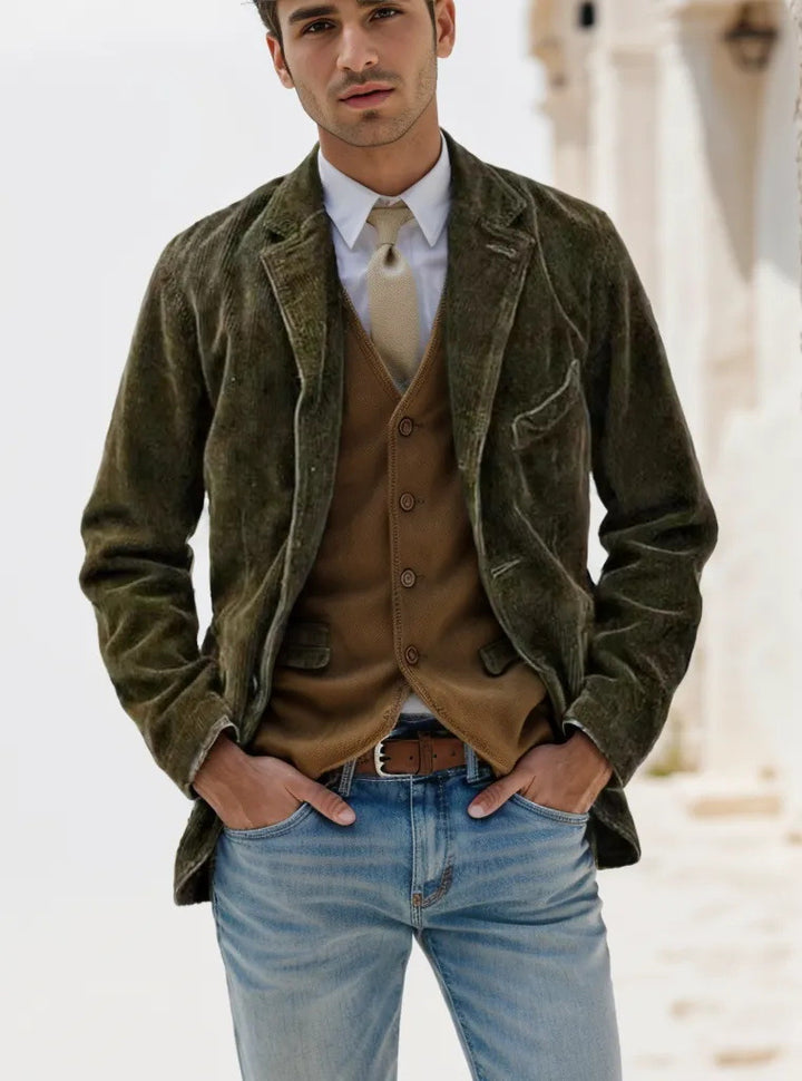 Herrenjacke aus Cord mit praktischen Taschen – Echoarchiv