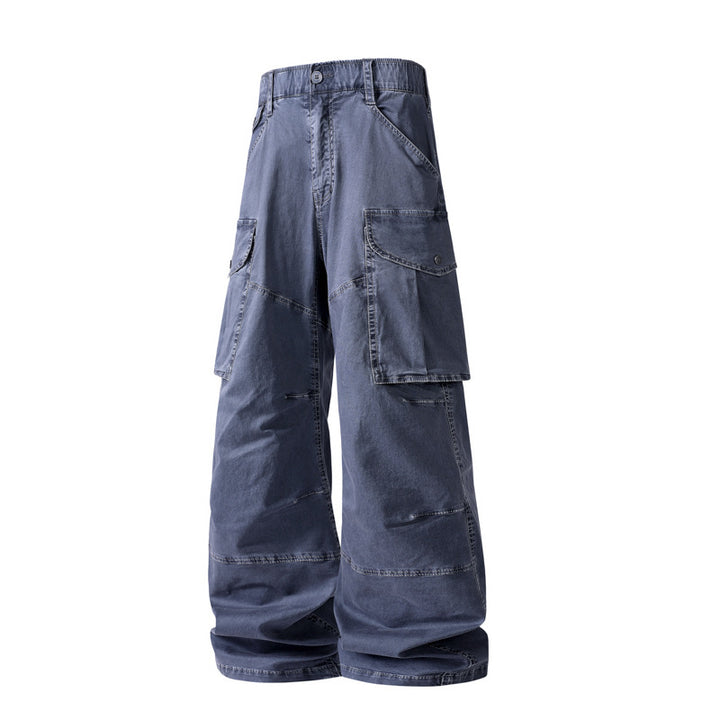 Damen Weite Cargohose mit hohem Bund, Oversize‑Bein und großen Klappentaschen Echo Archiv