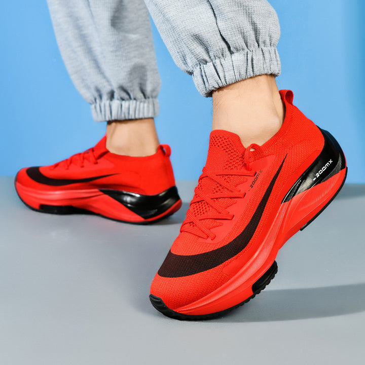 Unisex Performance-Laufschuh mit sockenähnlichem Strickschaft, sichtbarer Luftdämpfung und reaktionsfreudiger Zwischensohle – Tavélo