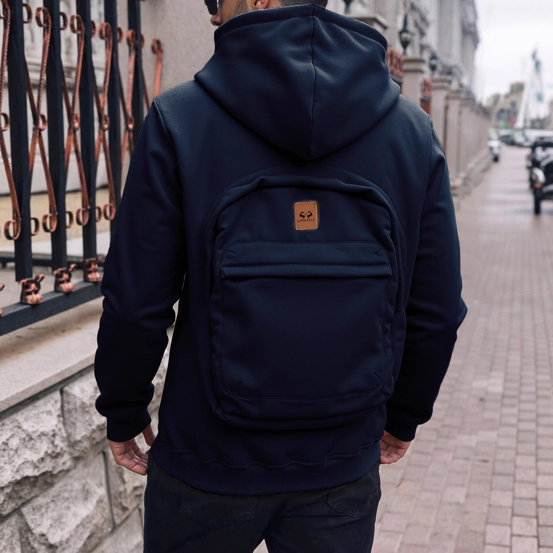 Herren Modische Kapuzenjacke mit praktischen Taschen Echo Archiv
