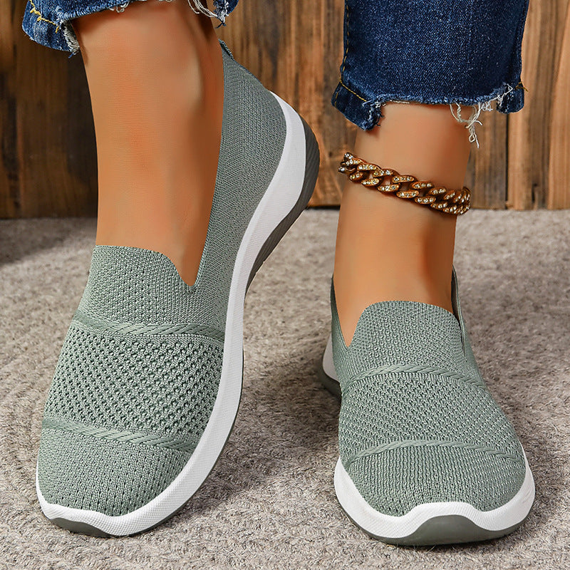 Damen nan eleganter Strick-Slipper mit verstärkter Zehenkappe, flexibler Dämpfungsplattform und Zuglasche Echo Archiv
