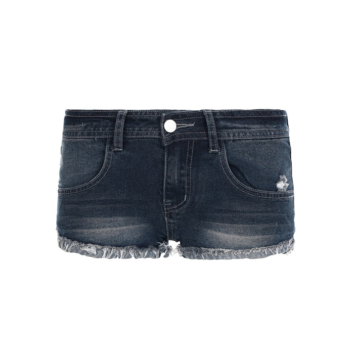 Damen Denim-Shorts mit ausgefranstem Saum Echo Archiv