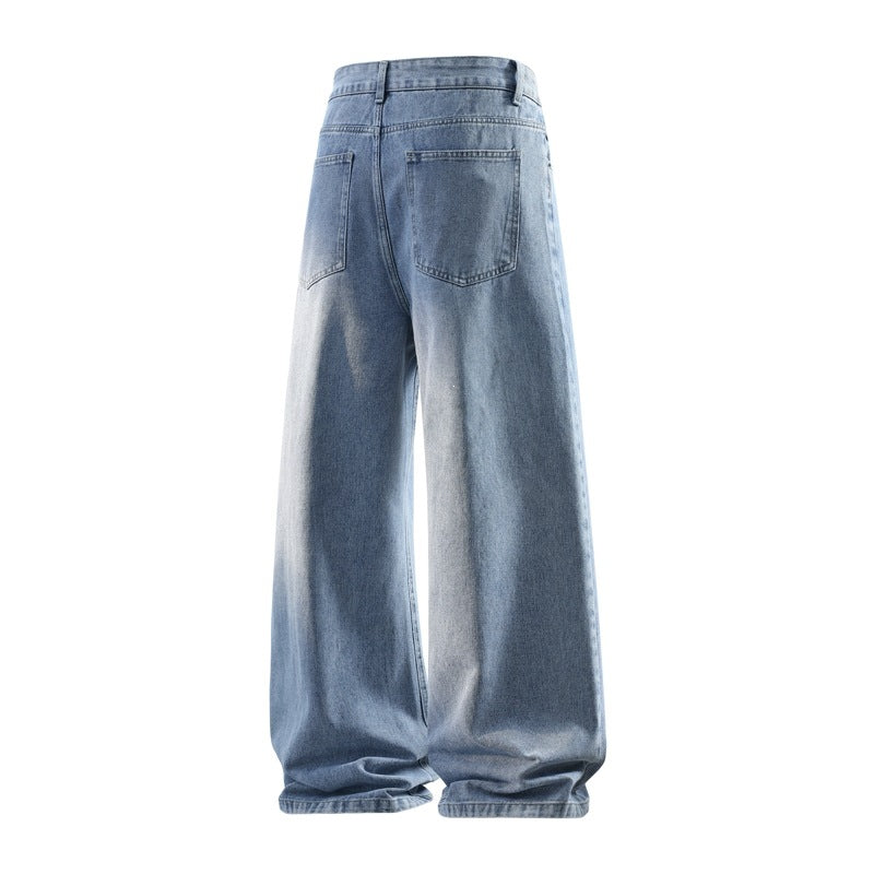 Damen Weite hochtaillierte Baggy-Jeans im Vintage-Look mit extra weitem Bein Echoarchiv