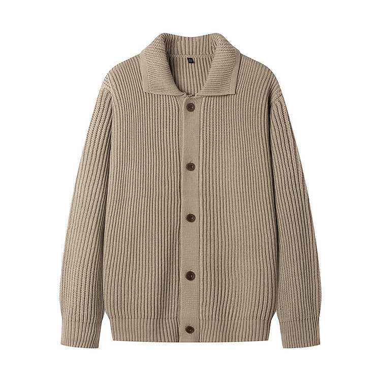 Herren Strickjacke mit sportlichem Design und modischem Schalkragen Echoarchiv