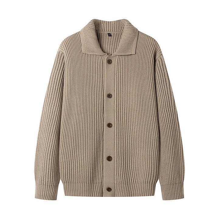 Herren Strickjacke mit sportlichem Design und modischem Schalkragen Echoarchiv