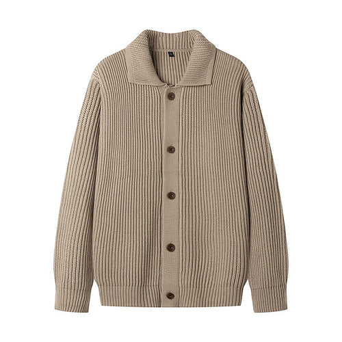 Herren Strickjacke mit sportlichem Design und modischem Schalkragen Echoarchiv