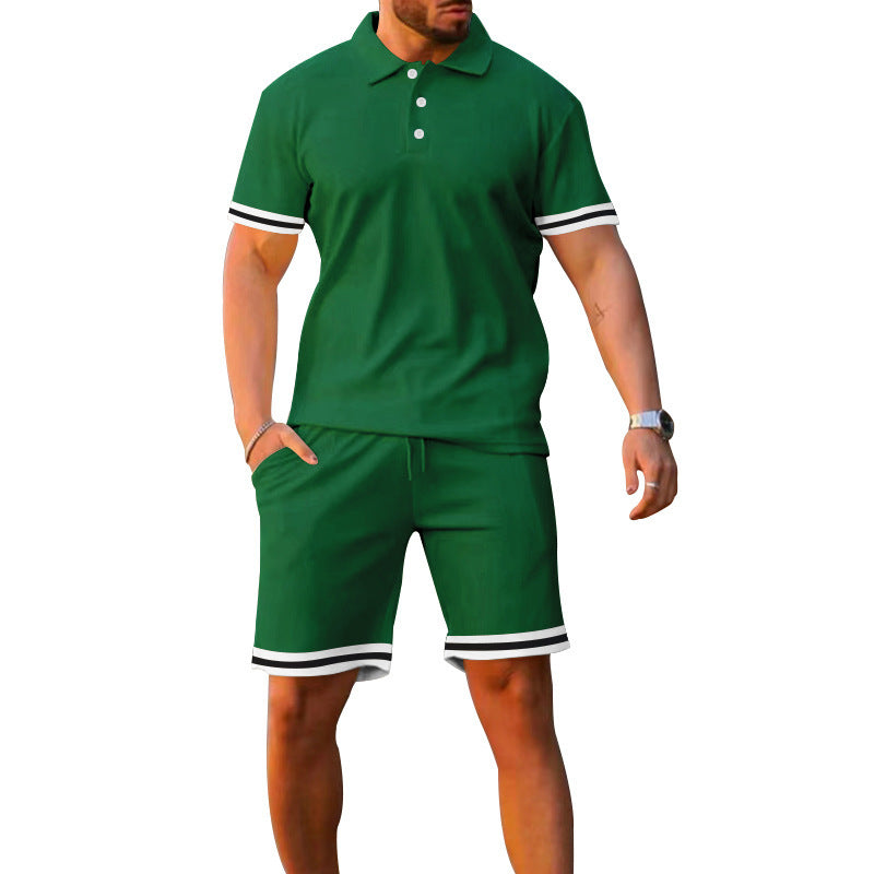 Herren Sportliches Poloshirt und Shorts Set Echoarchiv