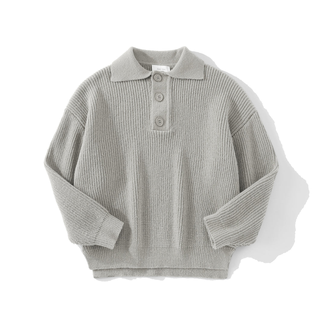 Damen Bequemer Strickpullover mit Knopfdetails Echo Archiv