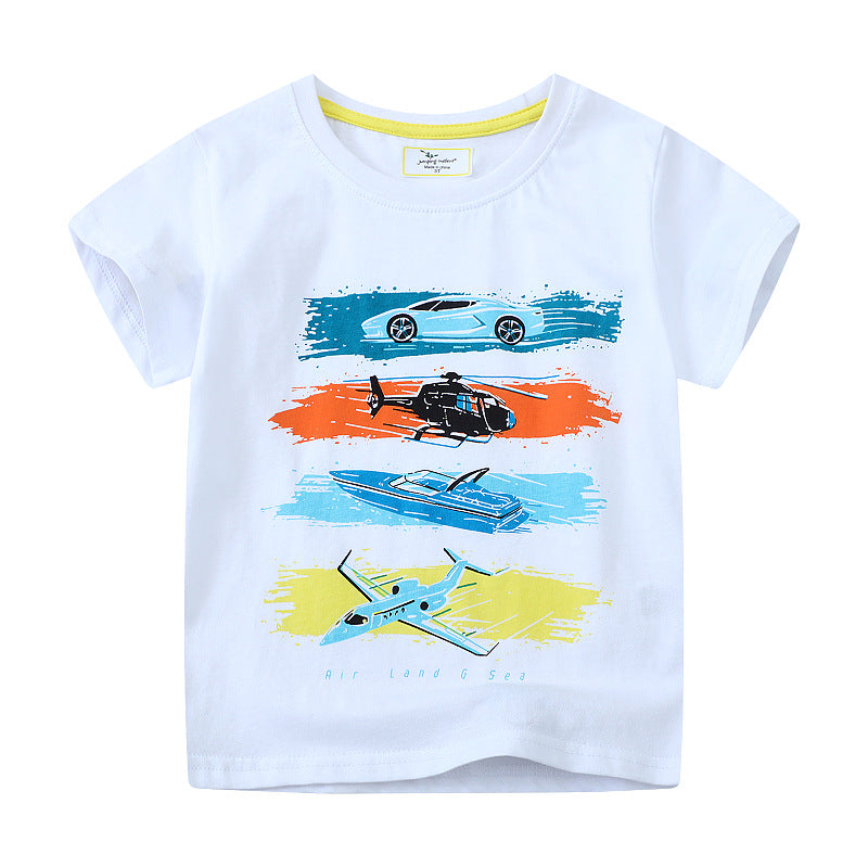 Jungen Kurzarm T-Shirt mit aufregendem Fahrzeugdesign Echo Archiv